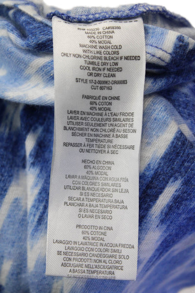 Soft Joie Womens Cotton Smocked Detail Sleeveless Mini Dress Blue Size S