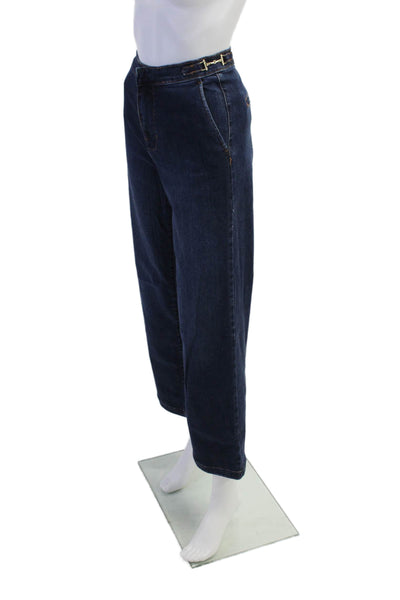 J. Mclaughlin Womens Cotton Denim Four Pocket Mid-Rise Bootcut Jeans Blue Size 6