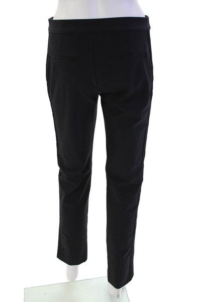 Rebecca Taylor Womens Mid-Rise Hook Closure Tapered Pants Trousers Black Size 6