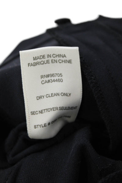 Rebecca Taylor Womens Mid-Rise Hook Closure Tapered Pants Trousers Black Size 6