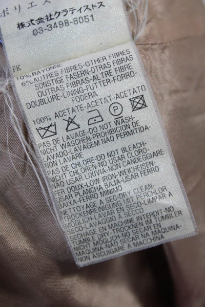 Kookai Womens Textured Long Sleeve Belted Lined Jacket Gray Size EUR 38