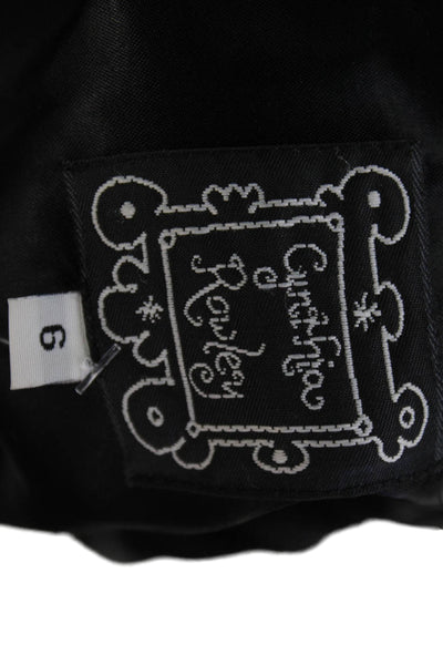 Cynthia Rowley Womens Cotton Long Sleeve Lined Corduroy Jacket Black Size S