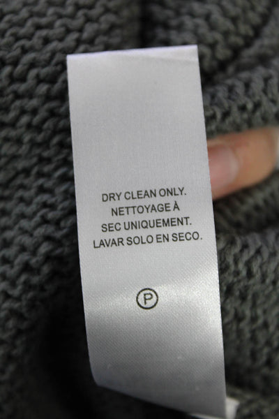 Splendid Womens Short Sleeve Open Front Cardigan Sweater Gray Cotton One Size