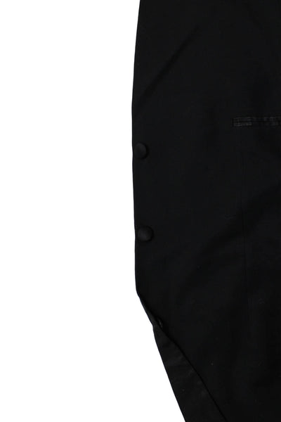 Hugo Boss Mens Three Button Blazer Jacket Black Wool Size 40 Regular