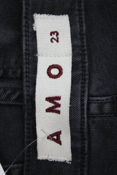Amo Womens Textured Zip Lined Button Slim Leg Lined Pants Gray Size EUR 23