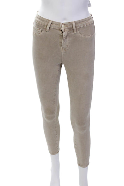 Amo Womens Textured Zip Lined Button Slim Leg Lined Pants Gray Size EUR 23