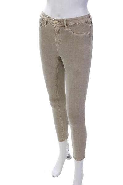 Amo Womens Textured Zip Lined Button Slim Leg Lined Pants Gray Size EUR 23