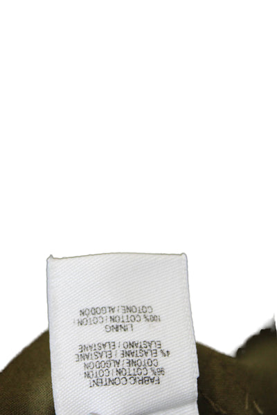 Derek Lam 10 Crosby Womens Cotton Flat Front Casual Shorts Green Size 0