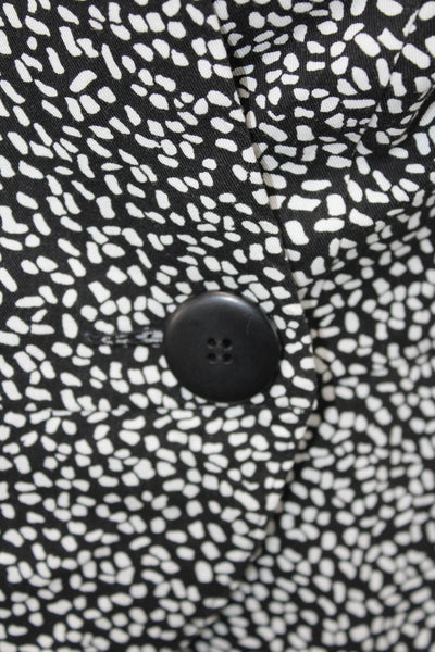 Los Angeles Atelier + Other Stories Womens Spotted Print Blazer Black Size 10