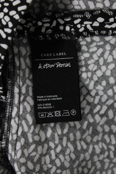 Los Angeles Atelier + Other Stories Womens Spotted Print Blazer Black Size 10