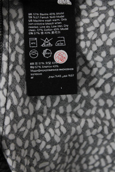 Los Angeles Atelier + Other Stories Womens Spotted Print Blazer Black Size 10