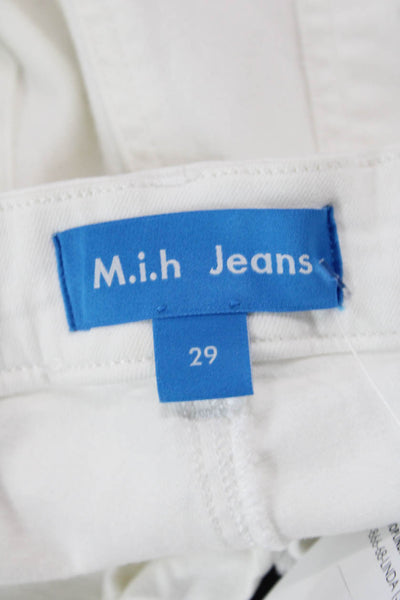 MiH Jeans Cotton Bodycon Marrakesh High Rise Slim Flare Jeans White Size 29