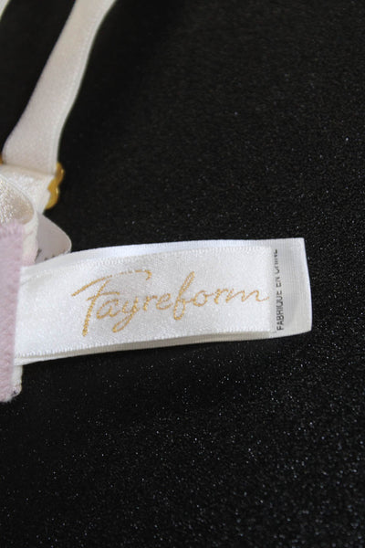 Fayreform Womens Floral Sheer Bow Accent Balconette Bra Pink Size 32DD