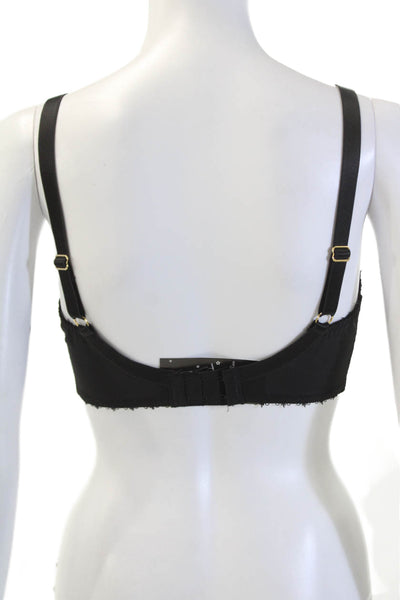 Little Miss By Miss Mandalay Womens Sheer Adjustable Bra Black Size 32F