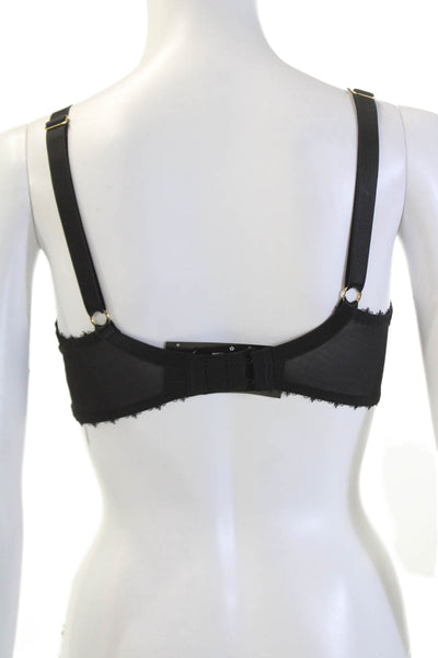 Little Miss By Miss Mandalay Womens Sheer Adjustable Bra Black Size 32DD