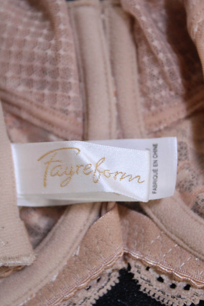 Fayreform Womens Floral Lace Underwired Adjustable Bra Pink Size 32F