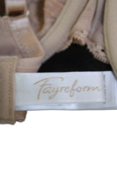 Fayreform Womens Floral Lace Underwired Adjustable Bra Pink Size 32DD