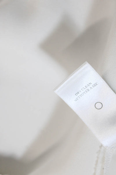 ALC Womens Short Sleeve Strappy Boat Neck Boxy Top Blouse White Size 0