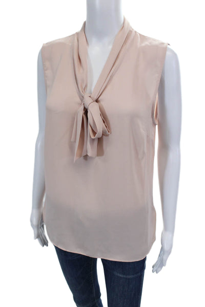 Laundry by Shelli Segal Womens Sleeveless Tie V Neck Blouse Pink Size Medium