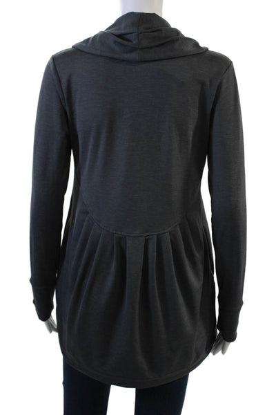 Athleta Women's Collared Long Sleeves One Button Blouse Gray Size XS