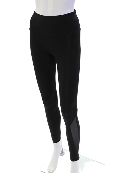 Athleta Womens Stretch Solid Mid-Rise Activewear Ankle Leggings Black Size XST