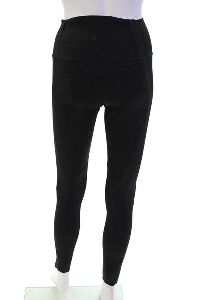 Athleta Womens Stretch Solid Mid-Rise Activewear Ankle Leggings Black Size XST