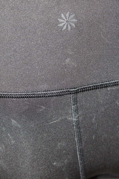 Athleta Womens Stretch Solid Mid-Rise Activewear Ankle Leggings Black Size XST