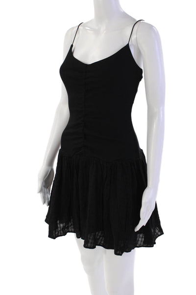 Heartloom Womens Abrielle Dress Sleeveless Fitted Drop Waist Dress Black Size S