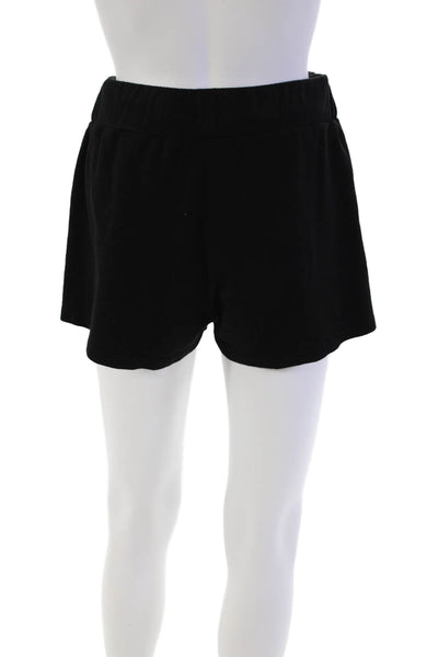 Lejule Cotton Donna Shorts Elastic Drawstring Waist Casual Shorts Black Size XS