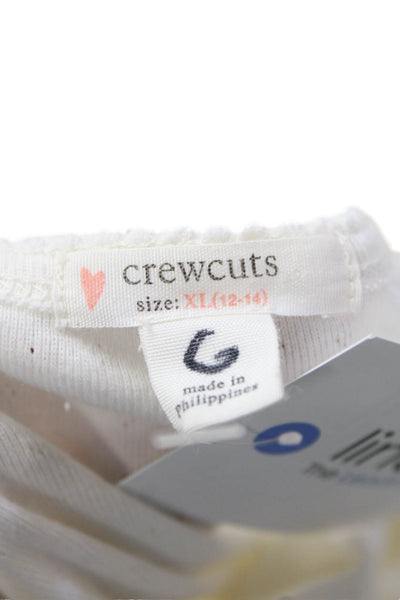Crewcuts Girls Long Sleeve Pointelle Sweater White Cotton Size 12-14