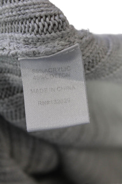Majorelle Womens Long Sleeve Crew Neck Ribbed Knit Sweater Gray Size Extra Small