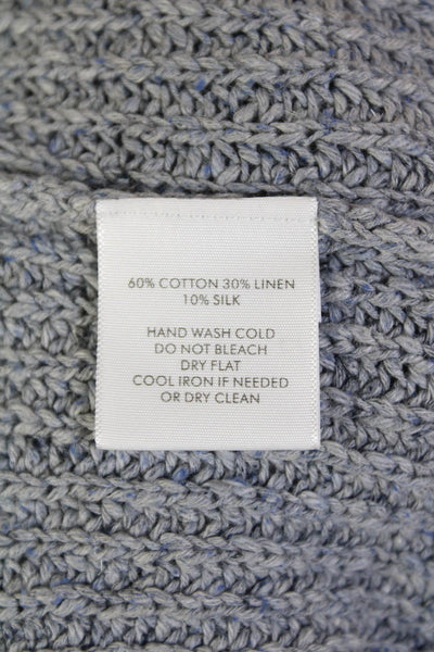 White + Warren Womens Cotton Sleeveless Crew Neck Sweater Vest Gray Size L