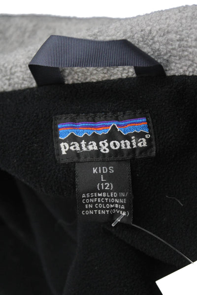 Patagonia Boys Zippered Collared Long Sleeve Basic Jacket Blue Size 12