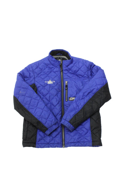 Spyder Boys Color Block Zippered Long Sleeve Basic Jacket Blue Size 12
