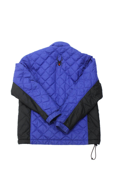 Spyder Boys Color Block Zippered Long Sleeve Basic Jacket Blue Size 12