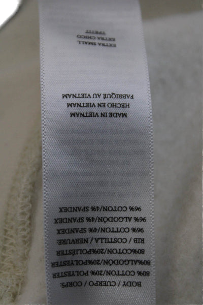 Rails Womens Cotton Long Sleeve Mock Neck Sweatshirt Top White Size XS