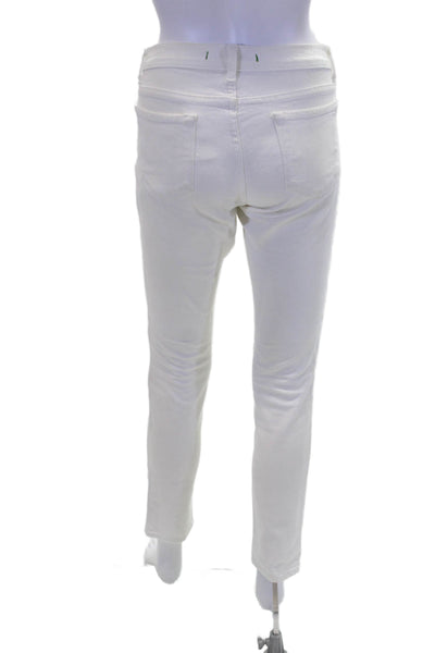 J Brand Womens Cotton Mid Rise 5 Pocket Slim Straight Leg Jeans White Size 26