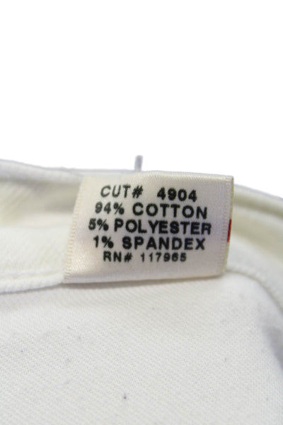 J Brand Womens Cotton Mid Rise 5 Pocket Slim Straight Leg Jeans White Size 26