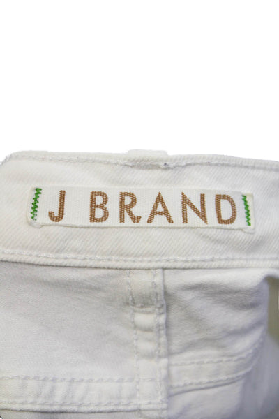 J Brand Womens Cotton Mid Rise 5 Pocket Slim Straight Leg Jeans White Size 26
