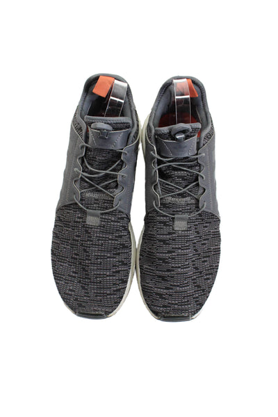 Adidas Mens Slip On Drawstring Lace Up Athletic Sneakers Gray Size 11