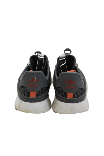 Adidas Mens Slip On Drawstring Lace Up Athletic Sneakers Gray Size 11