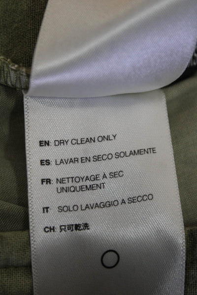John Elliott Womens Mid Rise Drawstring Cargo Jogger Pants Green Size 0