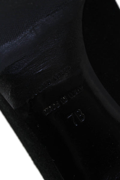 Judith Leiber Womens Pointed Toe Slip On High Heel Pumps Black Size 7