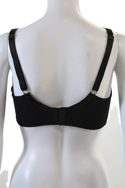 Fayreform Womens Lace Up Detail Bow Accent Underwire Bra Black Size 34E