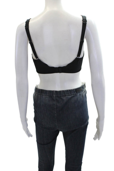Simone Perele Womens Underwired Adjustable Balconette Bra Black Size 32F