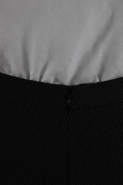 Giorgio Armani Womens Polka Dot Print Tailored Pencil Skirt Black Size 44