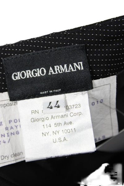 Giorgio Armani Womens Polka Dot Print Tailored Pencil Skirt Black Size 44