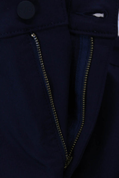 NYDJ Women's Button Closure Five Pocket Straight Leg Pants Navy Blue Size 14