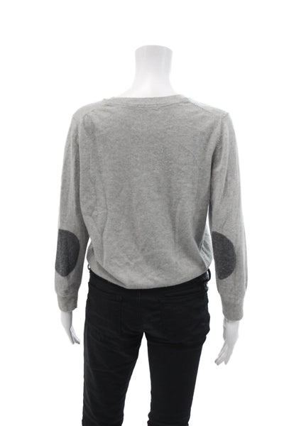 Talula Womens Cashmere Long Sleeve Round Neck Knit Sweater Gray Size L