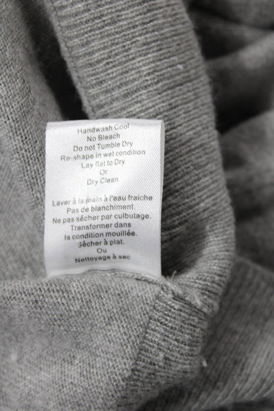 Talula Womens Cashmere Long Sleeve Round Neck Knit Sweater Gray Size L